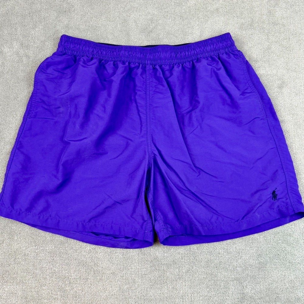 Vtg Polo Ralph Lauren Swim Trunks  Sz XXL 32Wx5.5 In-17L Purple Back Pocket 90's